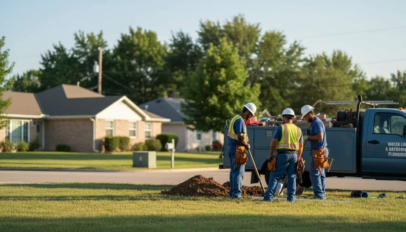 Residential water line and bathroom plumbing service in Magee, MS